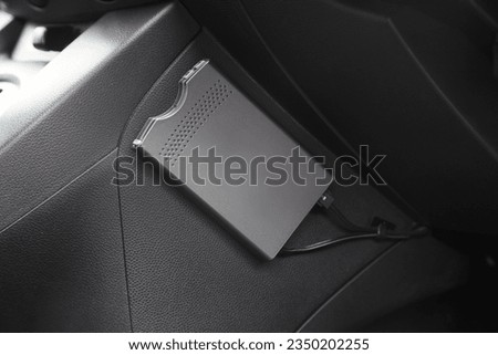 ETC (Electronic Toll Collection) card reader installed in the car. For use on expressways in Japan Royalty-Free Stock Photo #2350202255