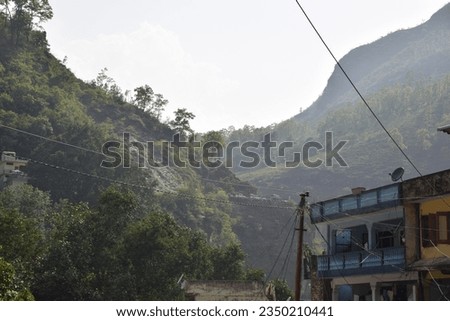 Beautiful view of pithoragarh  Himalayan town 