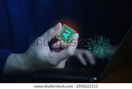 AI chip, Technology for circuit design, IC circuit board, IC chip Royalty-Free Stock Photo #2350222111