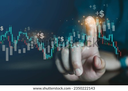 Graph stock with investment market concept, Stock graph analytic.