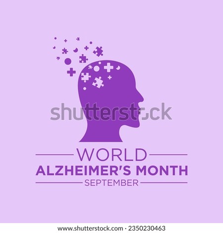 World alzheimer's month is observed every year in september. September is world alzheimer's month. Vector template for banner, greeting card, poster with background. Vector illustration.