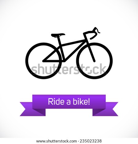 Ride a bike vector illustration