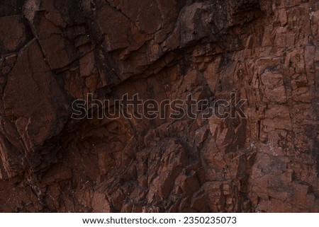Closeup background photos of red rocks of French Riviera coast