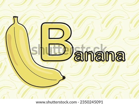 vector illustration of banana, good for education, food,sales, banner