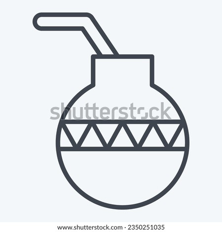 Icon Calabash. related to American Indigenous symbol. line style. simple design editable. simple illustration