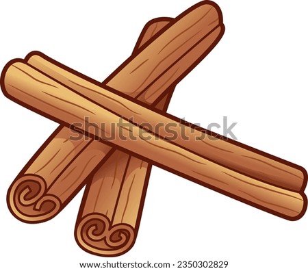 Illustration of a Pile of Cinnamon Sticks