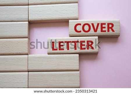 Cover Letter symbol. Concept word Cover Letter on wooden blocks. Beautiful pink background. Business and Cover Letter concept. Copy space