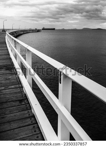 A black and white image of the new Esperance jetty