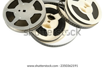 Film strip isolated on white background. Free space for text.