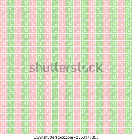 Geometric pattern with stripes. Seamless vector background. Green and white texture. Graphic modern pattern.