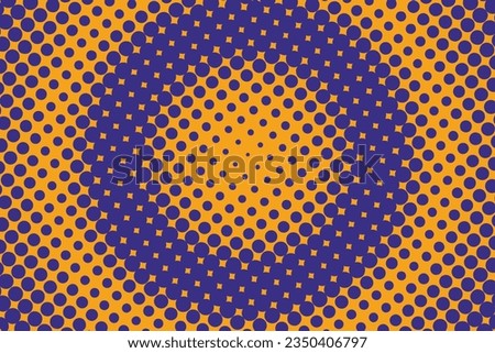 Pop art creative concept colorful comics book magazine cover. Polka dots colorful background. Cartoon halftone retro pattern. Abstract template design for poster, card, sale banner, empty bubble.