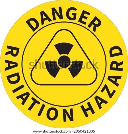 Radiation hazard warning sign vector