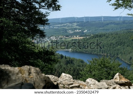 lake in the mountains of Saarland Royalty-Free Stock Photo #2350432479