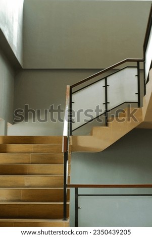 A Simetry Picture of Stairs in Hotel Interior