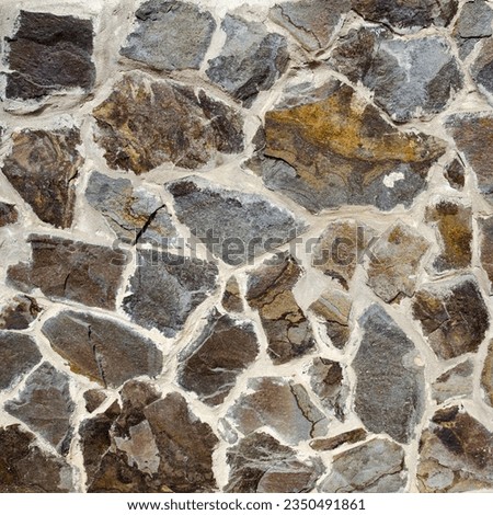 Old wall made of stones - texture for 3d modeling and decoration