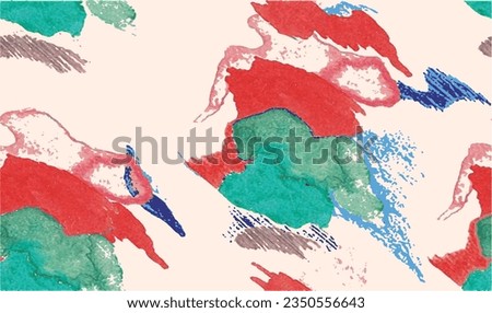 abstract watercolor decoration. Hand drawing watercolor design for textiles and decoration