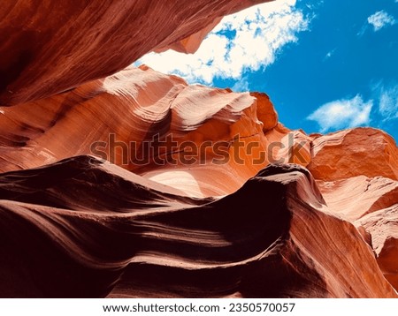 Antelope canyon Arizona in the middle of summer