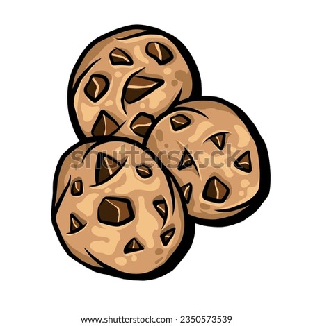 cookies chocolate clip art illustration vector isolated
