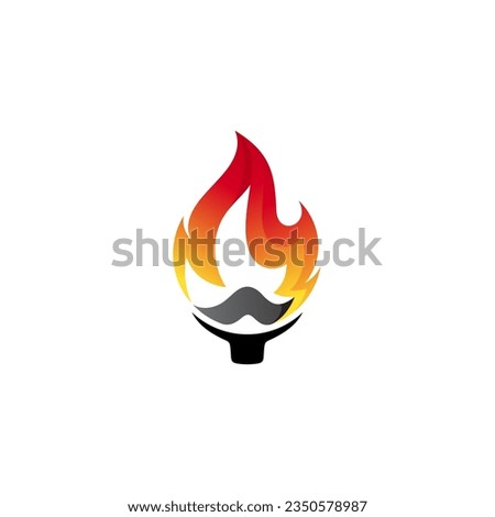 Torch fire logo vector icon, Olympic flaming torch logo, sport fire sign,