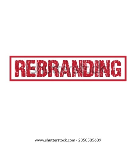 Grunge rubber stamp with word Rebranding, vector illustration