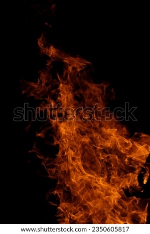 very big fire, fire from a volcano, and suitable for background photo and video effects