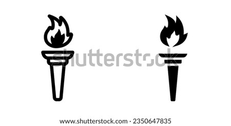 Torch icon. sign for mobile concept and web design. vector illustration