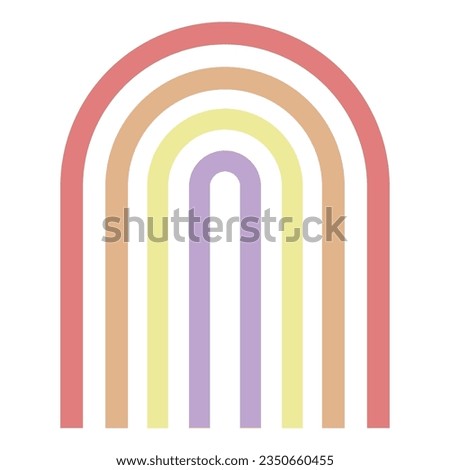 Simple color rainbow element. vector illustration.