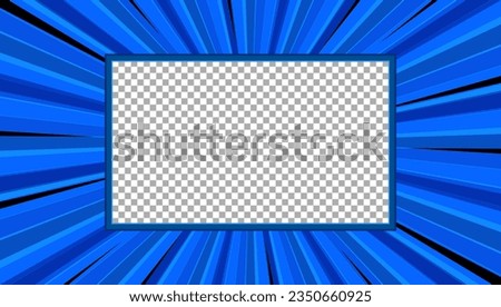 comic frame background with rays