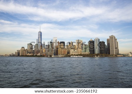 Manhattan NYC skyline.
