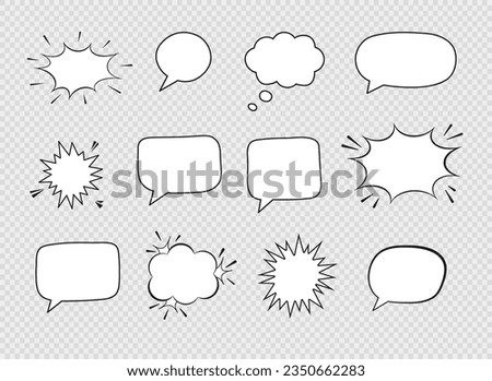 set of Comic speech bubble collection