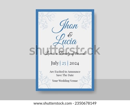 Elegant Wedding Invitation thank you card template