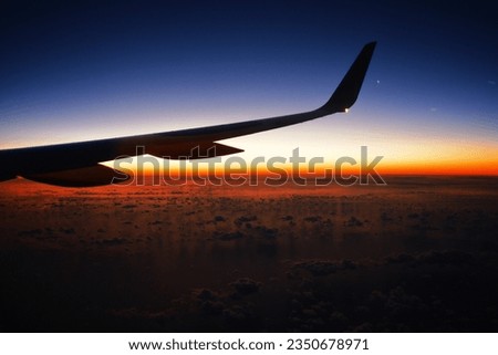 Beautiful sunset on a Delta flight