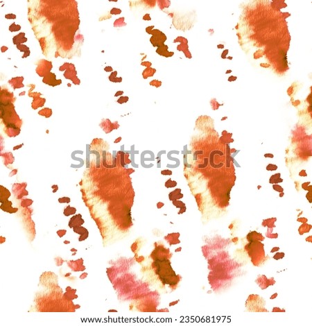 Animal Skin Textile. Leopard Spots Watercolor Seamless. Wildlife Texture. Brown Camouflage Leopard Dots. Animal Leather Repeat Pattern. Trendy Summer Design. Watercolor Tie Dye Fabric.