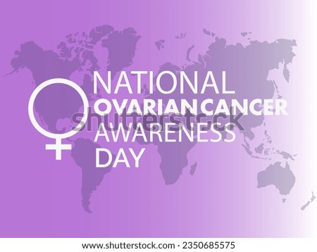 National Ovarian Cancer Awareness Day Strengthens Advocacy, Support, and Early Detection Efforts. Shining Light on Silent Fighters vector illustration banner template.