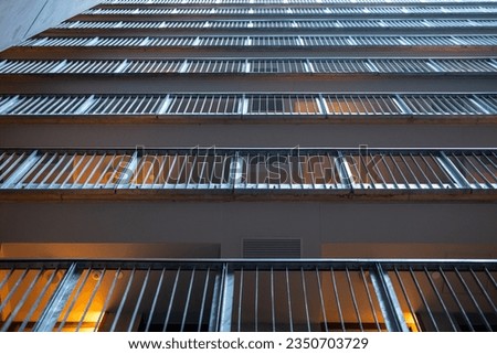 Looking up at a modern building