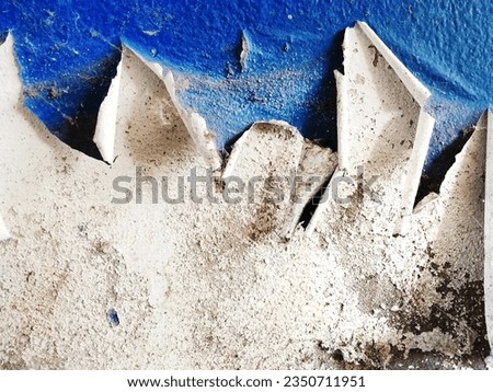 Old cement blue crack background texture for background with copy space. 