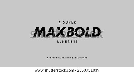 Bold and Italic alphabet typography font vector for logo and branding Royalty-Free Stock Photo #2350731039