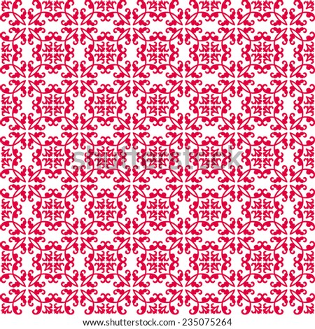 Gorgeous seamless floral background. Floral background in red.