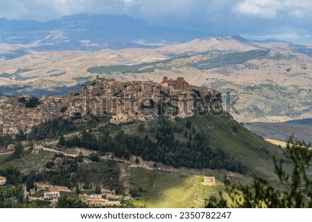 The city of Enna in Sicily, Italy