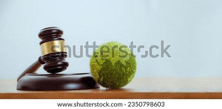 Environment Law, International law and  environmental protection Concept. law for global economic regulation aligned with the principles of sustainable environmental conservation. Eco friendly law. Royalty-Free Stock Photo #2350798603