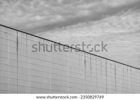industrial building concrete wall without windows