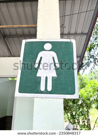 This symbol means women's toilet.