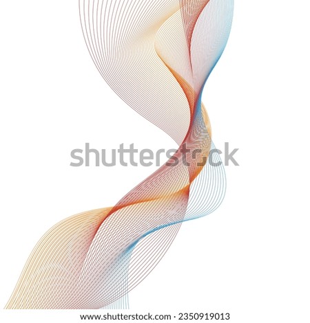Abstract wave line. Digital frequency equalizer. digital Stylized line art background. Vector