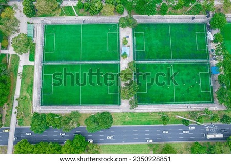 Soccer courts in a park in Rio de Janeiro