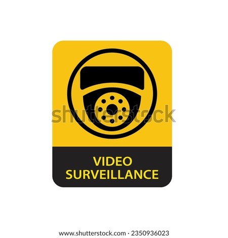 Video surveillance sign. CCTV Camera for security system. vector eps 10