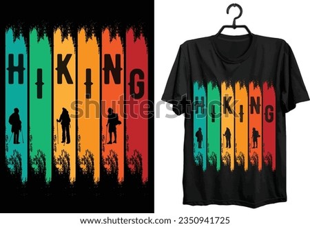 Hiking Svg T-shirt Design. Funny Gift Item Hiking T-shirt Design For Hikers. Typography, Custom, Vector t-shirt design. World All Hiker T-shirt Design.
