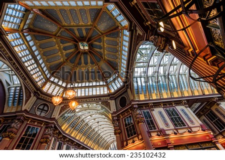 Victorian covered Leadenhall market Royalty-Free Stock Photo #235102432