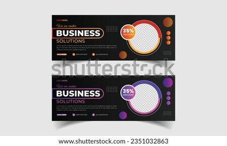 Fully customizable social media cover vector templates, advertising designs, social media banner posts, business conferences, webinar Facebook covers, and site banner templates
