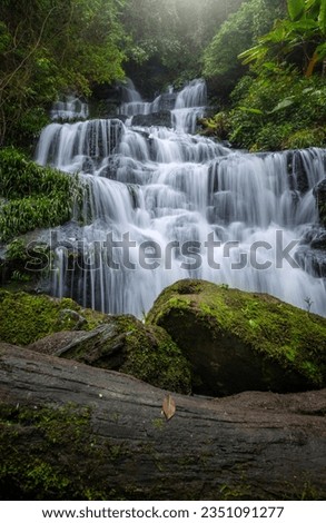 Mun Daeng waterfalls in rainforest of Phu Hin Rong Kla national park, Phitsanulok province Thailand.