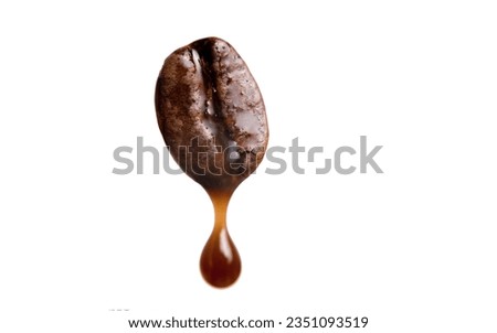 coffee beans, coffee powder, coffee isolated on white background